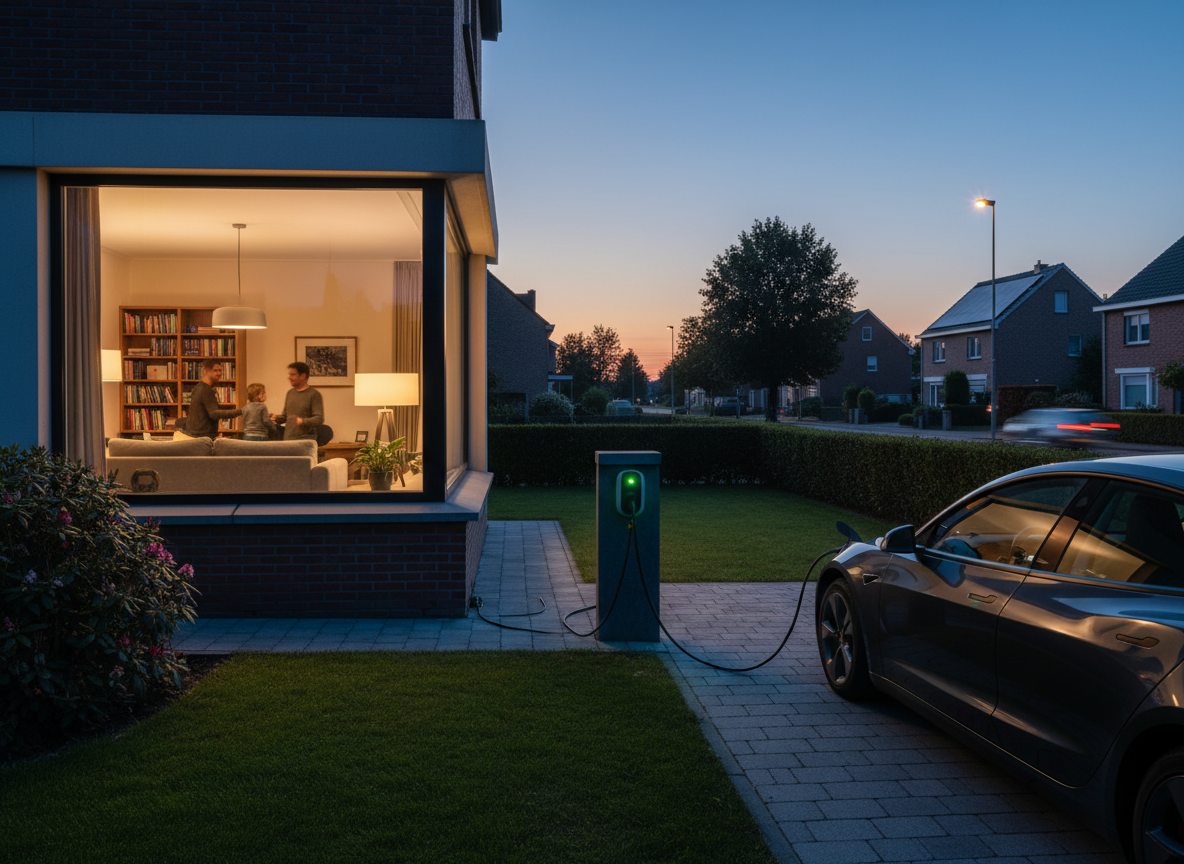 Wooncomfort met laadpaal - sfeerbeeld in de zomer